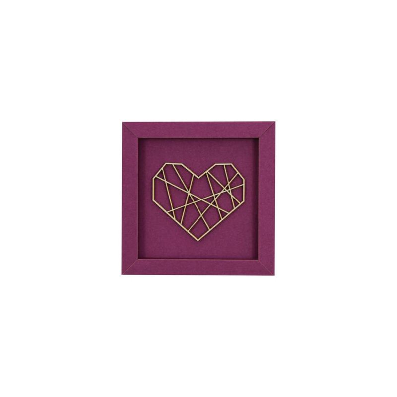 Imán de letras de madera con marco de corazón