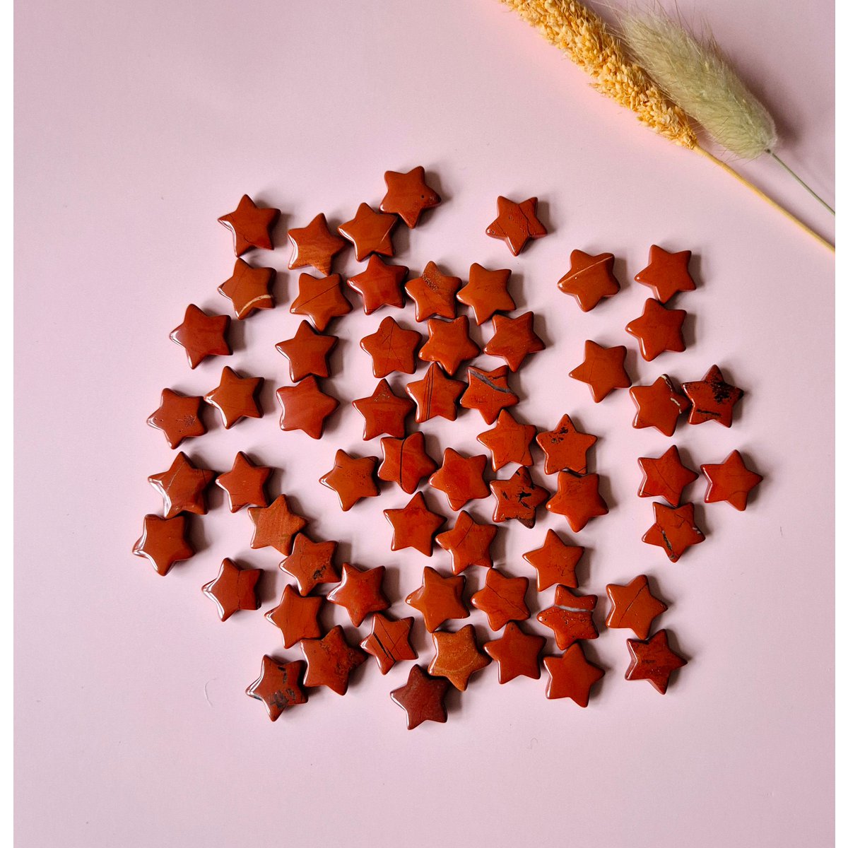 Gemstone red jasper mini star (1.5 cm)