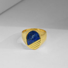 Ring PHOENIX LAPIS LAZULI | 925 silver | gold plated