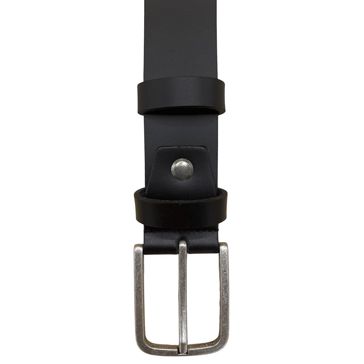 Leather Belt Black Of 3 cm Wide - Women's Belt Or Men's Belt