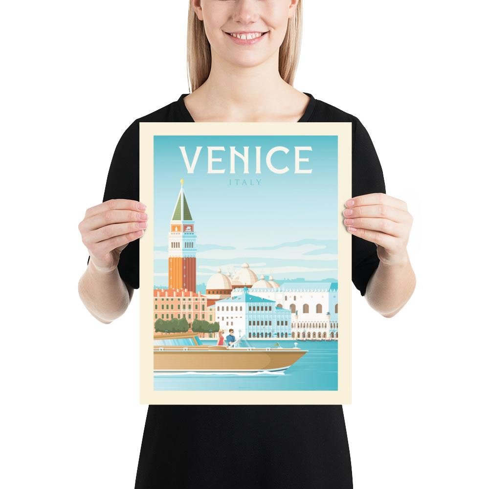 Vintage Venetië Poster | Premium poster City Venice Italië