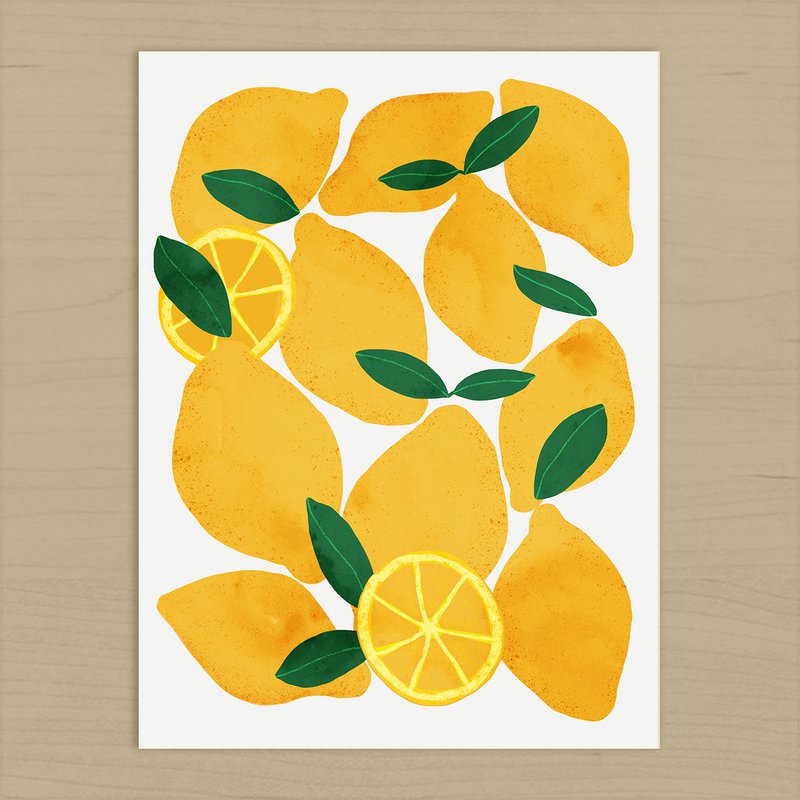 Mediterranean Lemons Art Print