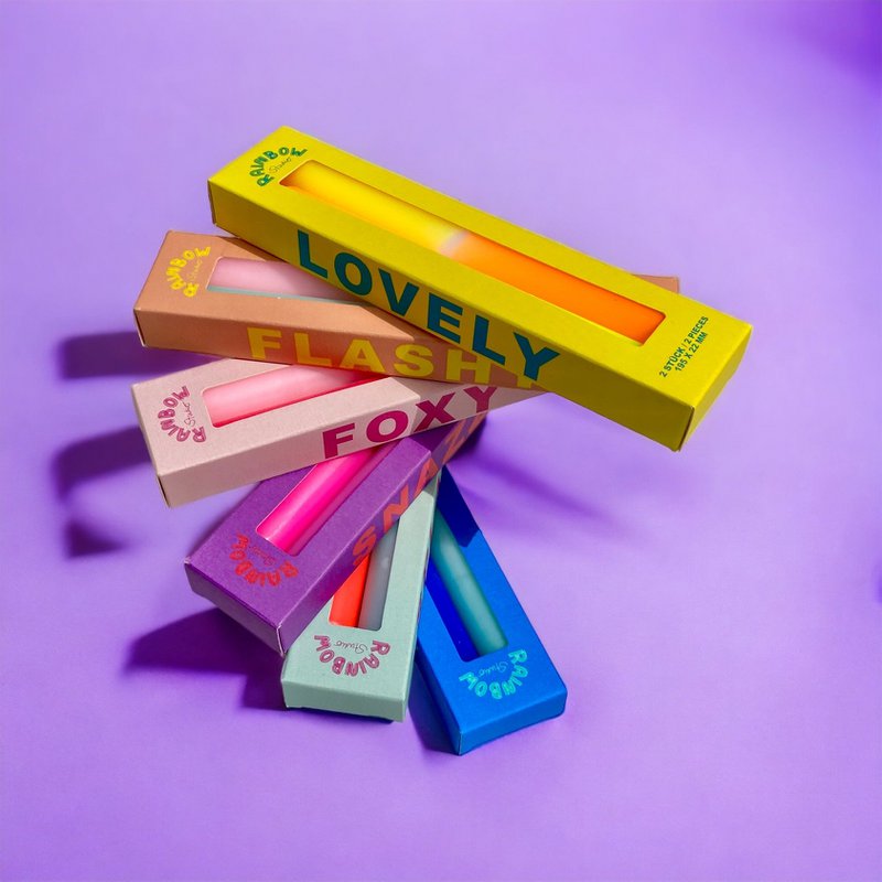 Rainbow Studio * Stabkerze 2er Set SNAZZY
