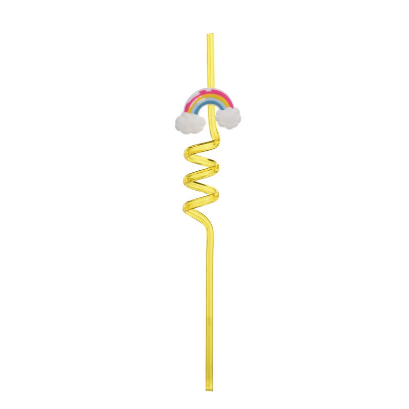 Unicorn, Set of 4 Straws, Reusable, Glass Straws for Cocktails, Smoothies, Tea, Ecological, Resistant