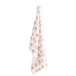 Theedoek 50x70 cm Rood Wit Katoen Appel Keukenhanddoek