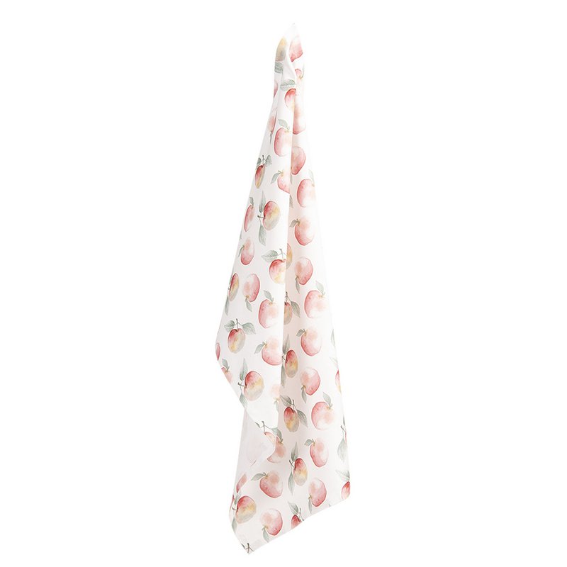 Theedoek 50x70 cm Rood Wit Katoen Appel Keukenhanddoek