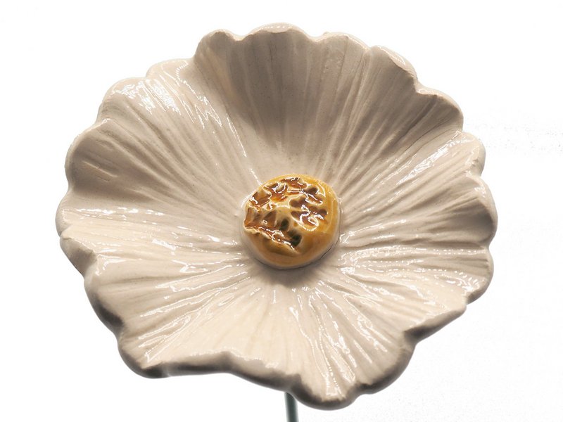 Cornflower flower ceramic white 5cm