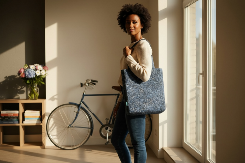 Bolso De Hombro De Jeans Reciclados