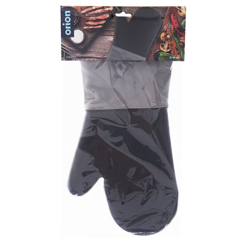 Ofenhandschuh Silikon Black 40x20 cm