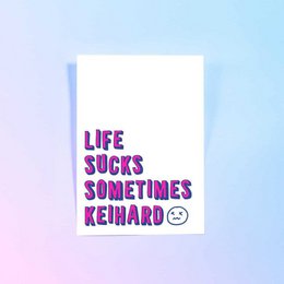 Riso print Livet stinker nogle gange keihard