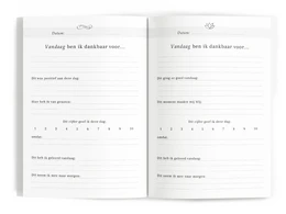 Fyllbooks Diary for Gratitude - Lniany kremowy ze złotą folią