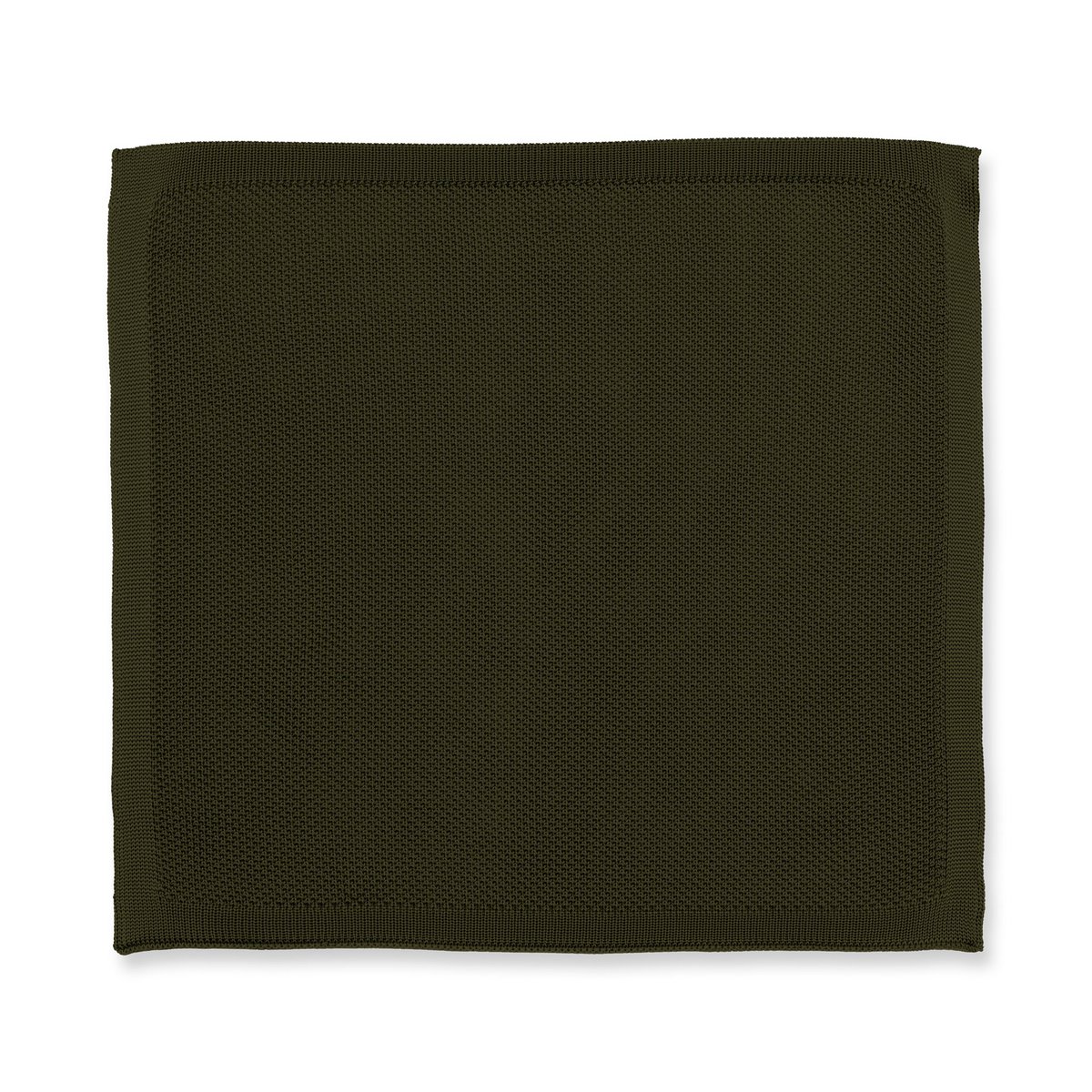 Moss green knitted pocket square