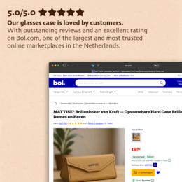 Handmade Glasses Case made of Kraft Paper — Foldable Glasses Case for Women and Men — Vegan Hard Case Eyewear Box — Eco-friendly Glasses Pouch — Unisex