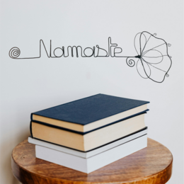 Ginkgo Flower - "Namaste" - Vægdekoration af jerntråd