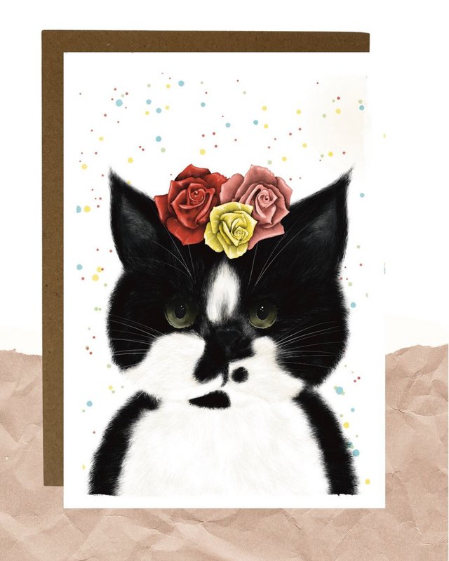 Postkort - Frida Kat -hlo