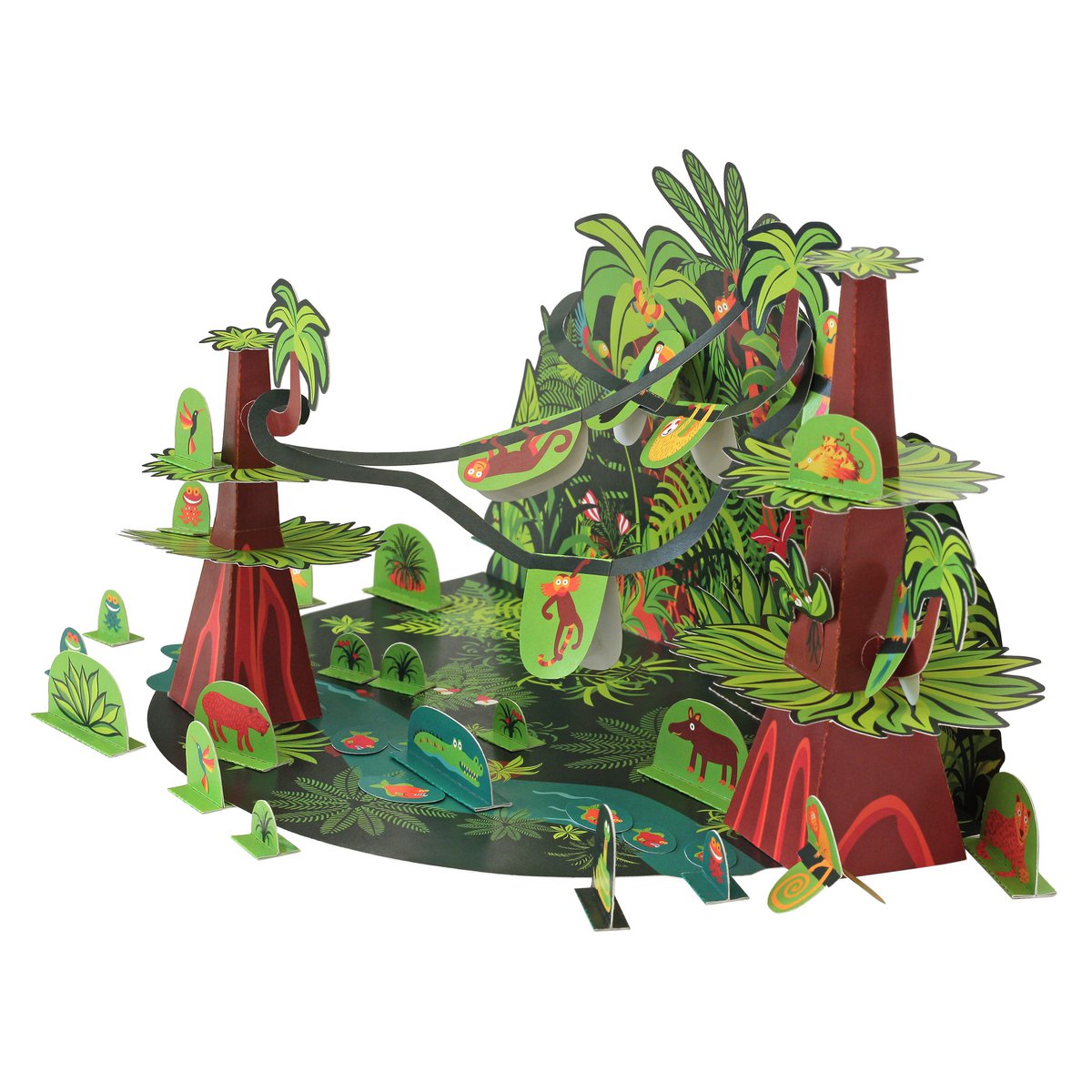Tropical Forest Paper Toy