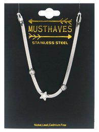 C-B4.4 B2583-009S S. Steel Bracelet Star 16-21cm