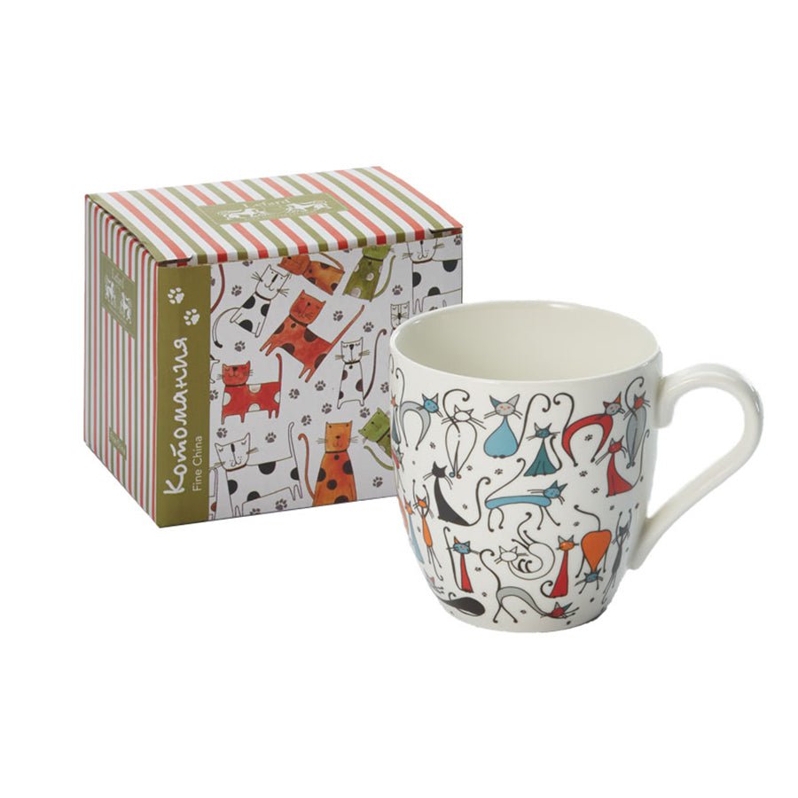 "Cat" theemok, kleurrijk, New Bone China - 320ml