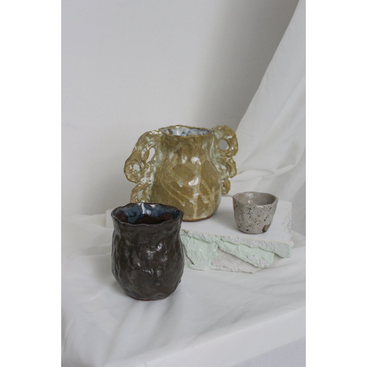 Unique Green Handmade Ceramic Vase