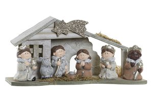 CHRISTMAS - NIRTH TERRACOTTA WOOD 30X10X15 LED BROWN NV184072
