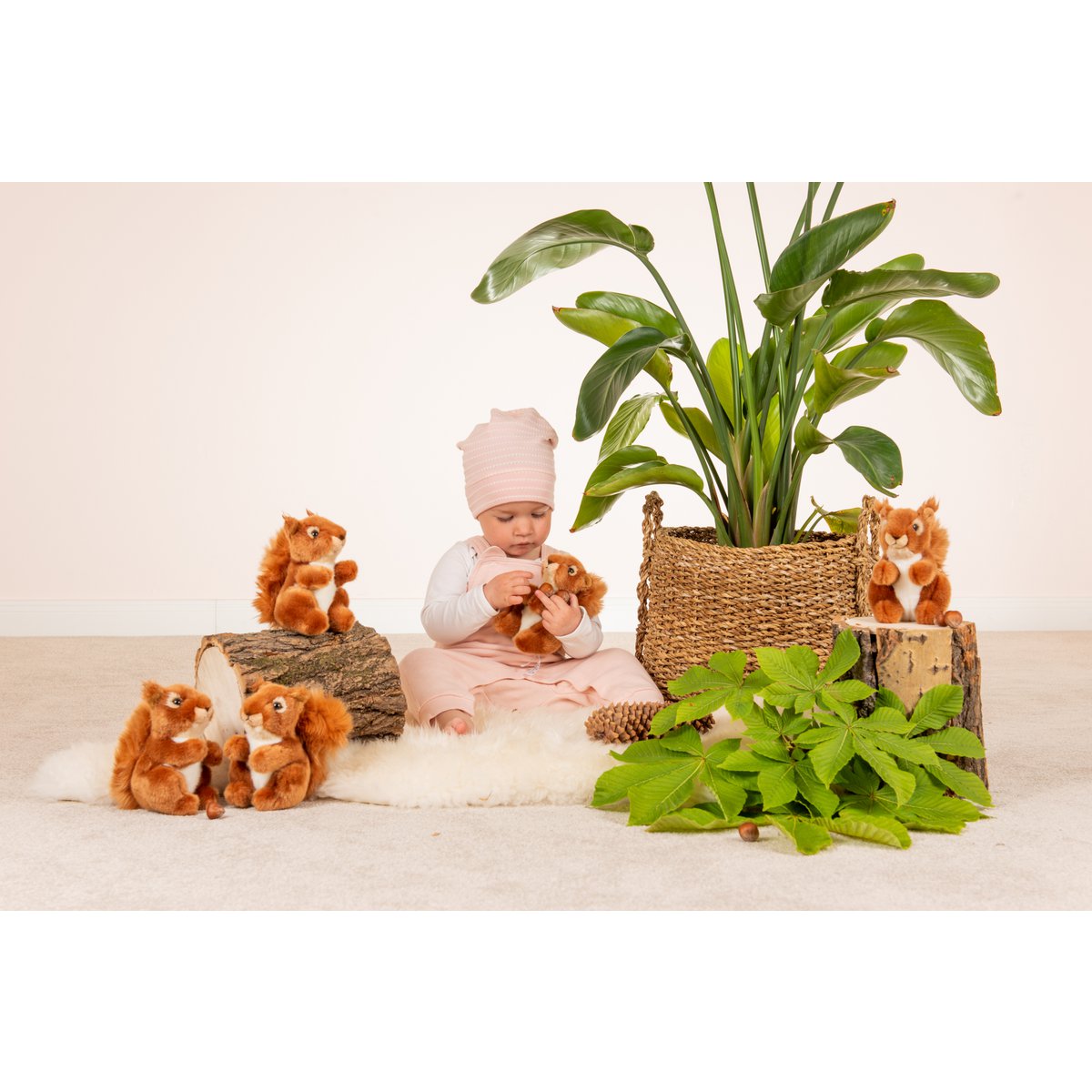 Eekhoorn 14 cm - knuffel - knuffel