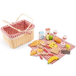 Juego de cesta de picnic de madera