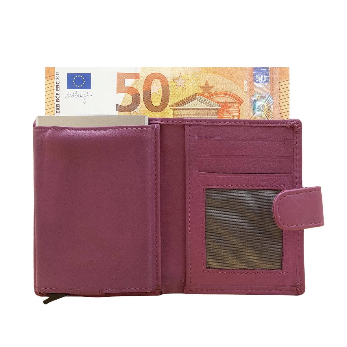 Cardprotector - Miniwallet - Mini wallet - Leather card holder leather - Credit card holder In 11 Colors