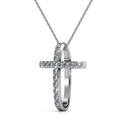 Pendentifs Traverse - ArgentÃ© et Cristal