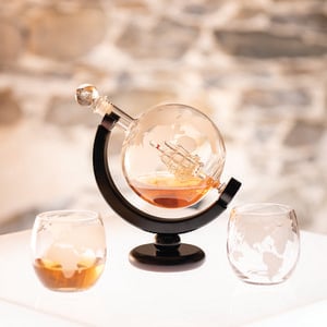 Mundua Globe Dekanter und Gläser Set
