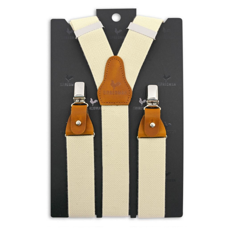 Sir Redman Suspenders Y-Model - Cream