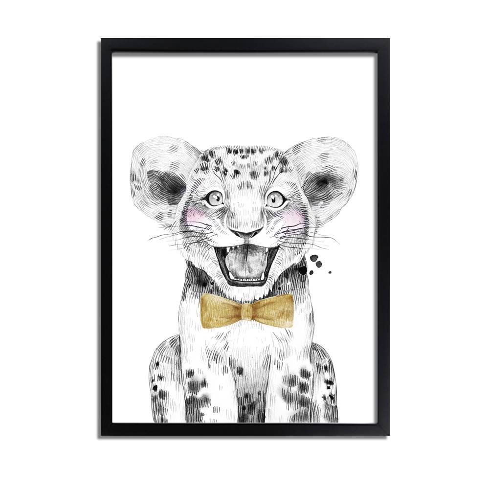 Lion Children's room poster bow tie