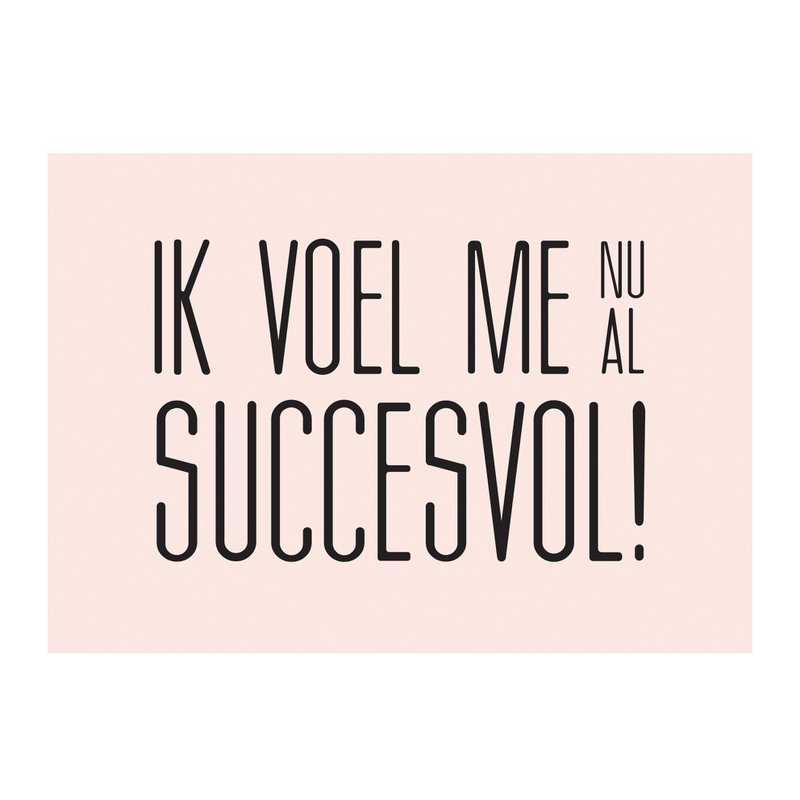 Carta “Mi sento già di successo”.