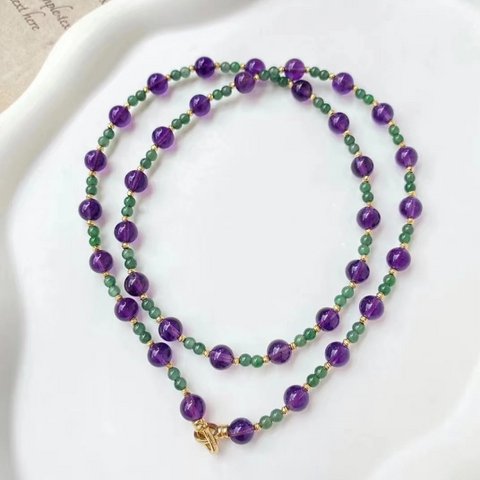 Betoverde Amethist & Groene Onyx Sieradenset
