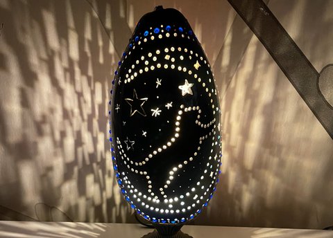 Gourd Lamp - Cat & The Moon