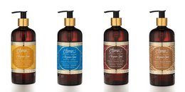 Argan Spa liquid soap in Royal Amber, Marrakech Oud, Sahara Musk, and Oriental Rose scents. Luxurious, moisturizing hand soap with natural ingredients.