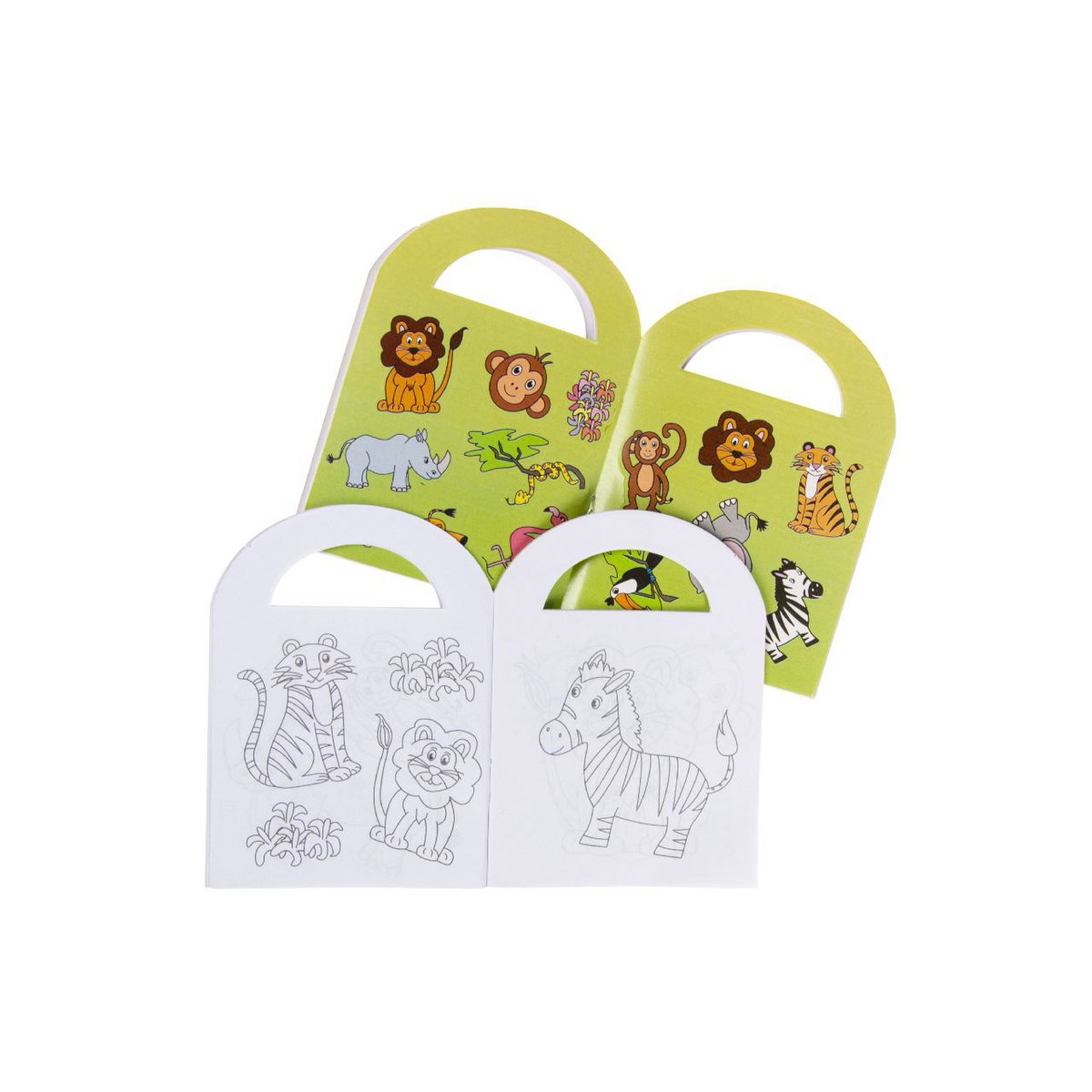 COLORING BOOK WITH STICKERS ANIMALS S