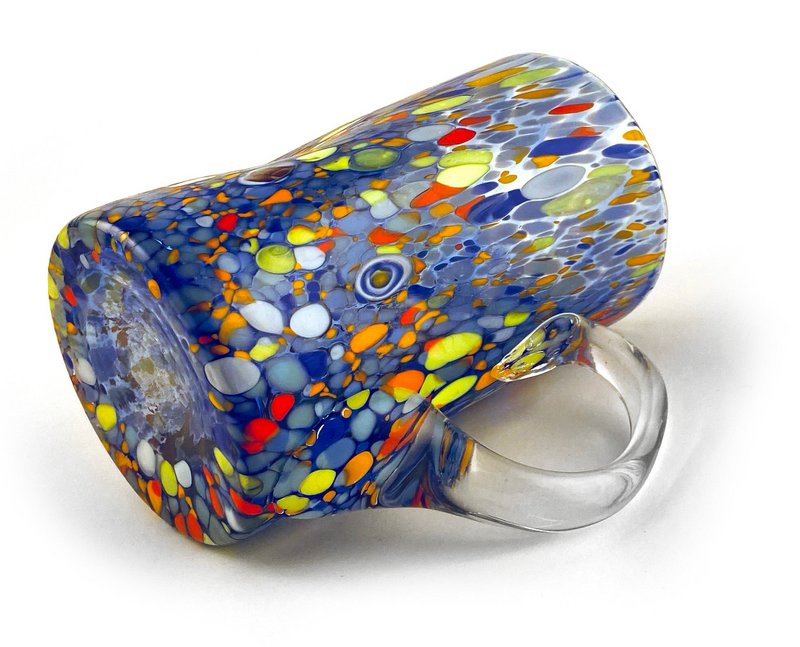 1 Classic Caraffa in hand blown and handmade glass with Murrine di Murano, "I Colori di Murano" line 500 ml. Made in Italy