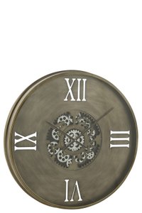 J -Line Klok Roman Figuren - Metall - Kupfer - Ø 80 cm