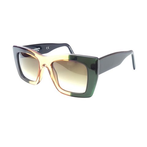Rechteckige Sonnenbrille - G79 - Dunkelgrün - Durchscheinend