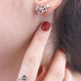 Boucles d'oreilles Posie - Argenté et Cristal