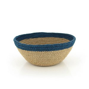 Bread basket made of Jute Blue Big