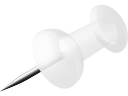 Pushpins Alco transparant doosje a 40st.
