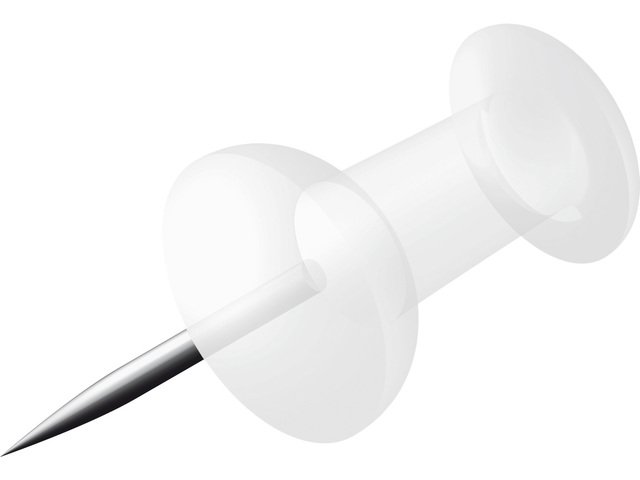 Pushpins Alco transparant doosje a 40st.