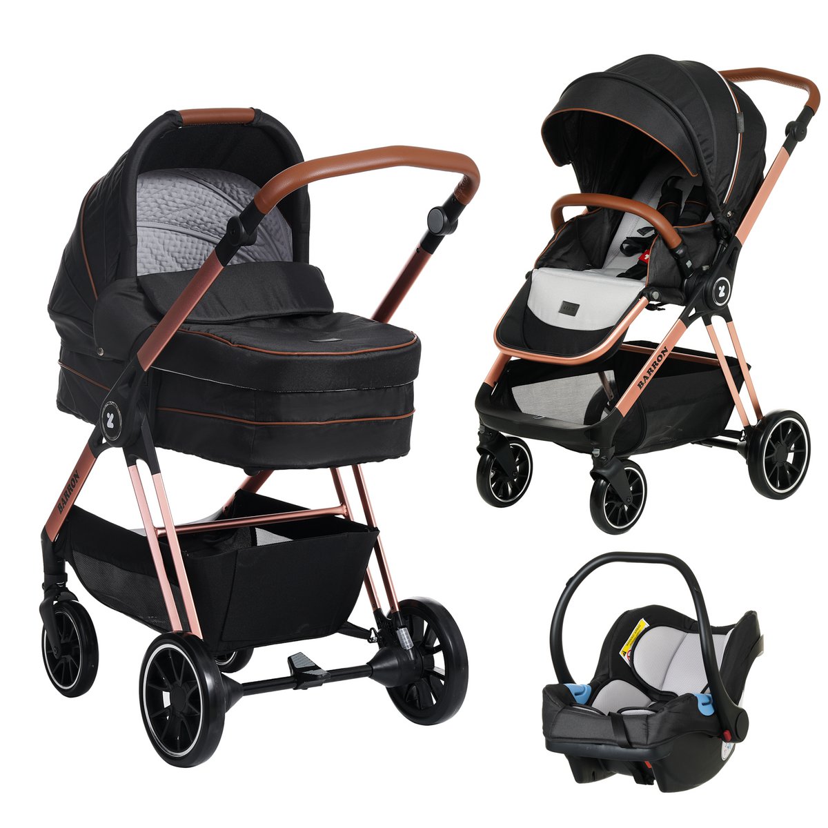 Baby Stroller Barron - Black