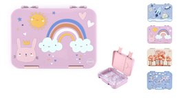 JENARD® boîte à lunch, boîte bento, boîte à lunch, boîte à goûter pour enfants rose / arc-en-ciel