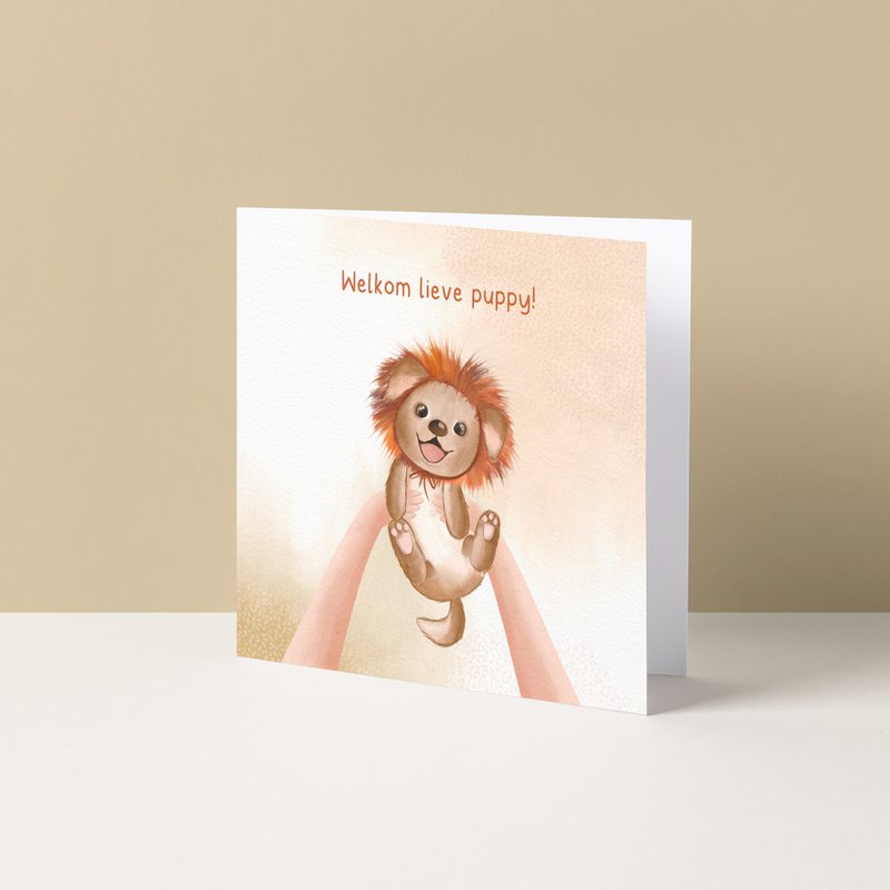 Biglietto di auguri |. Benvenuto caro cucciolo