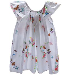 Flutter gather sleeve dress