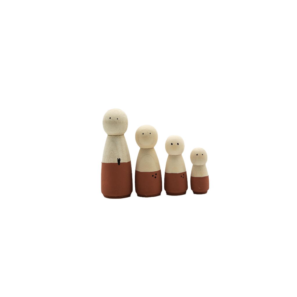 Pegdoll Terra Earth - Tuurelur Houten Poppetje Stel je gezin samen Familie Geboorte