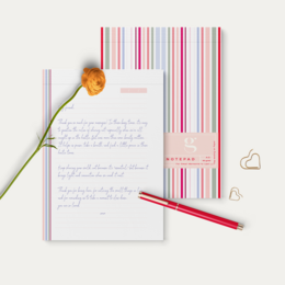 Macaron de Paris Writing Notepad - kleurrijke moderne briefpapier voor creatieve noten