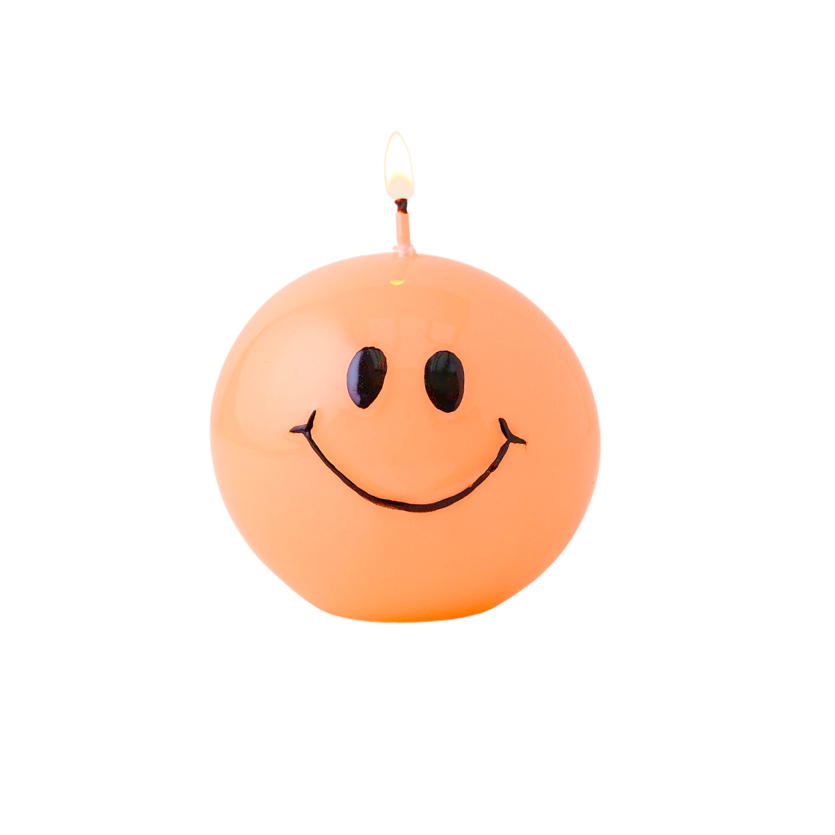 Smiley Candle – 7.5 cm - Hot Orange